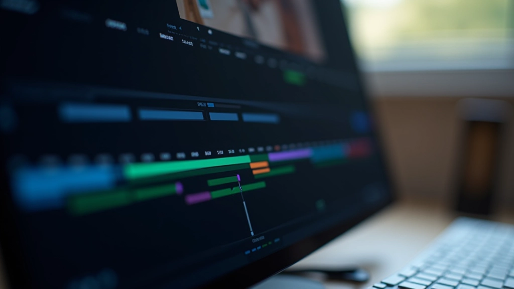 Timeline de animação em software de design mostrando keyframes de crescimento de tamanho de fonte com indicadores de espaçamento